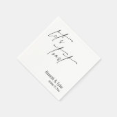 Laten we trouwen Cocktail servet Elegante script (Hoek)