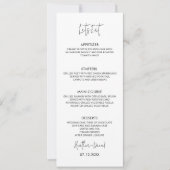 Laten we Trouwtafel eten Menu Receptie Diner Kaart (Voorkant)