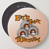 Laten we Turkije spreken Ronde Button 6,0 Cm (Voorkant /achterkant)