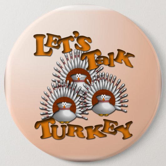 Laten we Turkije spreken Ronde Button 6,0 Cm (Voorkant)