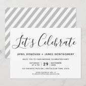 Laten we Typografie bruiloft uitnodiging vieren (Voorkant / Achterkant)