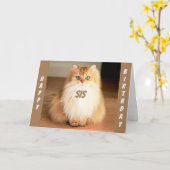 **LATEN WE U MET DE CELEBRAAT SIS** BREDE EYED CAT KAART (Gele Bloem)