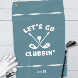 Laten we uitgaan naar de club Leuk Turquoise Golfhanddoek