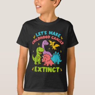 Laten we uitgestorven kinderkanker-dinosaurussen D T-shirt