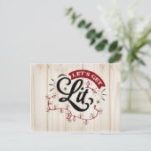 Laten we uitnodigen voor een laat kerstfeest | briefkaart (Staand voorkant)