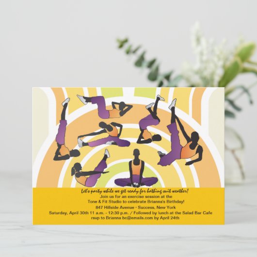 Laten we uitnodigen voor uitzending van fitness kaart (Staand voorkant)