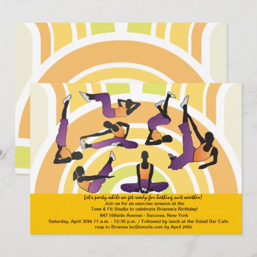 Laten we uitnodigen voor uitzending van fitness kaart (Voorkant / Achterkant)