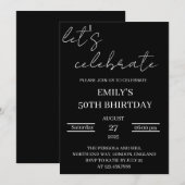 Laten we Uitnodiging Template Vieren, Bewerkbaar O (Voorkant / Achterkant)