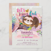 Laten we uitnodigingen doen, luie tipi uitnodiging (Voorkant / Achterkant)