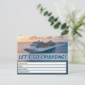 Laten we uitvaren! Cruise Uitnodiging (Staand voorkant)