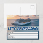 Laten we uitvaren! Cruise Uitnodiging (Voorkant / Achterkant)