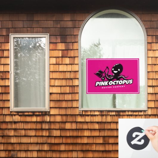 Laten we uw bedrijf een merk geven  raamsticker (Huis Raam)