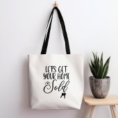 Laten we uw huis verkocht Canvas tas