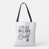 Laten we uw huis verkocht Canvas tas (Achterkant)