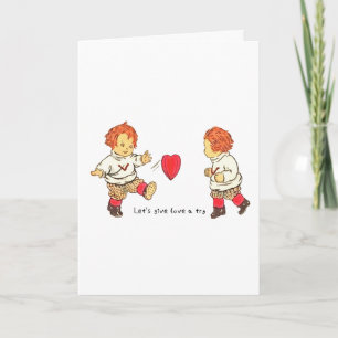Laten we van de liefde een proef nemen Vintage Rug Kaart