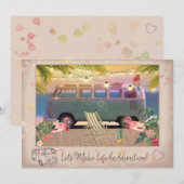 Laten we van het leven een avontuur maken feestdagenkaart (Voorkant / Achterkant)