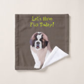 Laten we vandaag even vegen, St. Bernard Puppy Sty Bad Handdoek (Wasdoekje)