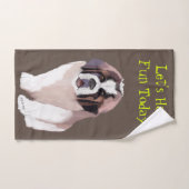 Laten we vandaag even vegen, St. Bernard Puppy Sty Bad Handdoek (Handdoek)