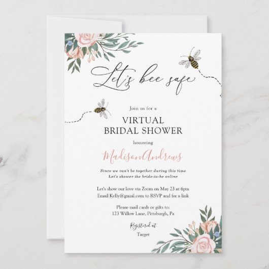 Laten we veilig virtueel Vrijgezellenfeest zijn Kaart (Voorkant)