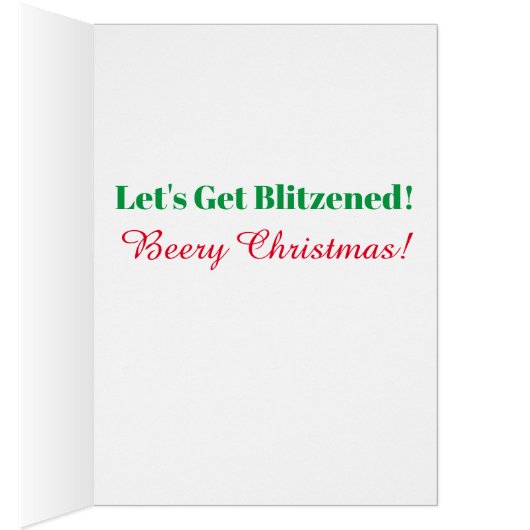 Laten we verblind worden! Kerst Kaart (Binnen (Rechts))