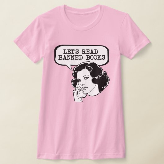 Laten we verboden boeken lezen Retro T-shirt (Laagn)