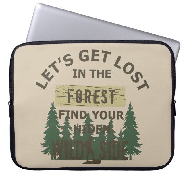 laten we verdwalen in het bos zoeken je ziel laptop sleeve (Voorkant)