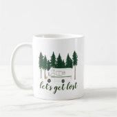 Laten we verdwalen Van Camper RV bomen bos Koffiemok (Links)