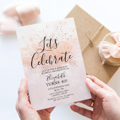 Laten we verjaardag glitter uitnodiging vieren