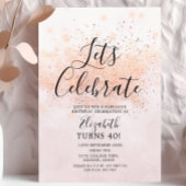 Laten we verjaardag glitter uitnodiging vieren