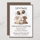 Laten we verjaardagslabrador retriever honden aaie kaart (Voorkant / Achterkant)