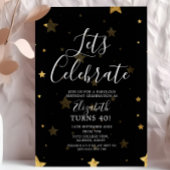 Laten we verjaardagsuitnodiging vieren kaart