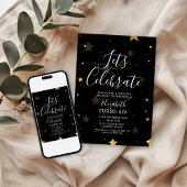 Laten we verjaardagsuitnodiging vieren kaart