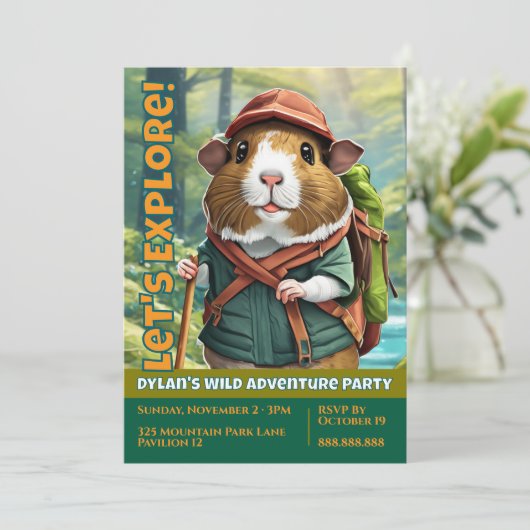 Laten we verkennen! Outdoor Guinea Pig Hiker Kaart (Staand voorkant)