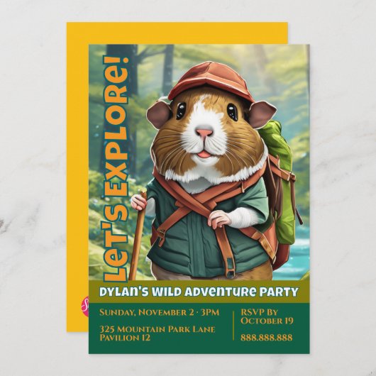 Laten we verkennen! Outdoor Guinea Pig Hiker Kaart (Voorkant / Achterkant)