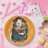Laten we verkennen! Outdoor Guinea Pig Hiker Papieren Bordje (Feest)