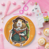 Laten we verkennen! Outdoor Guinea Pig Hiker Papieren Bordje (Feest)