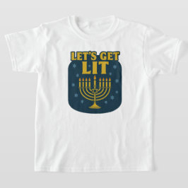 Laten we verlicht Chanoeka Kinderen krijgen T-shirt