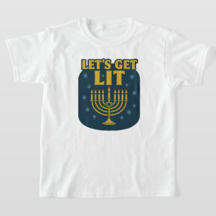 Laten we verlicht Chanoeka Kinderen krijgen T-shirt