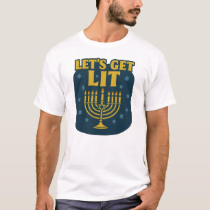 Laten we verlicht Chanoeka krijgen T-shirt