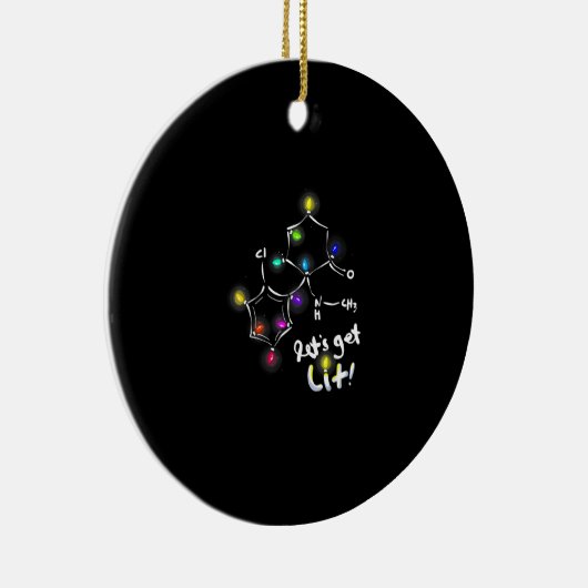 Laten we verlicht kerst ketamine te krijgen keramisch ornament (Rechts)