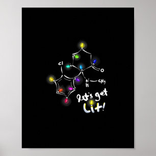 Laten we verlicht kerst ketamine te krijgen poster