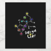 Laten we verlicht kerst ketamine te krijgen wijn etiket (Enkel label)