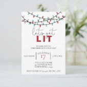 Laten we verlicht kerstcocktail Friendsmas Party Kaart (Staand voorkant)