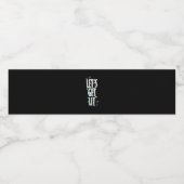 Laten we verlicht kerstlicht krijgen waterfles etiket (Enkel label)