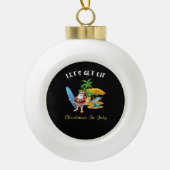 Laten we verlicht Kerstmis Essentieel Keramische Bal Ornament (Voorkant)