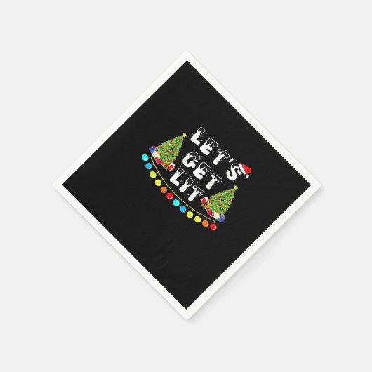 Laten we verlicht Kerstmis Essentieel Servet (Hoek)