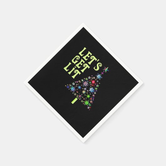 Laten we verlicht Kerstmis Grappig Ontwerp Servet (Hoek)