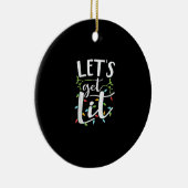 Laten we verlicht kerstverlichting Creative Classi Keramisch Ornament (Rechts)