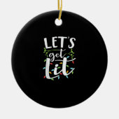 Laten we verlicht kerstverlichting Creative Classi Keramisch Ornament (Voorkant)