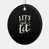 Laten we verlicht kerstverlichting Creative Classi Keramisch Ornament (Links)